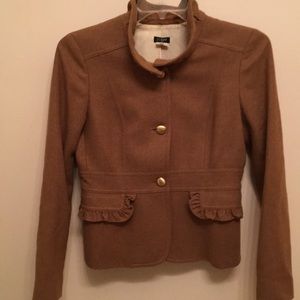 J.Crew Wool Ruffle Jacket